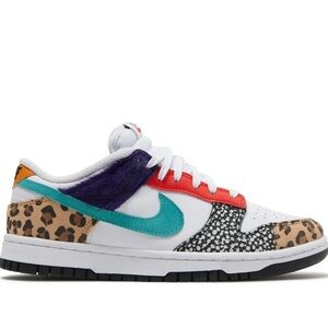 Nike Women's Wild Style Sneakers - White, Red, Blue